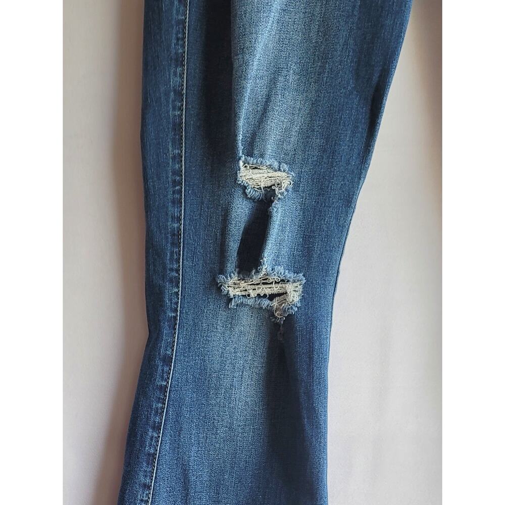 Vintage Style Distressed Vipones Flare Bell Bottoms Denim Jeans Women's Size 6 - Picture 10 of 14